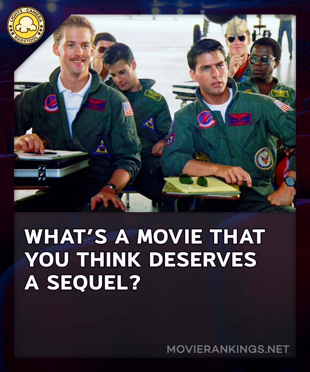 What’s a movie that you think deserves a sequel? <a href="/LightsCameraPod/">Lights, Camera, Barstool</a>