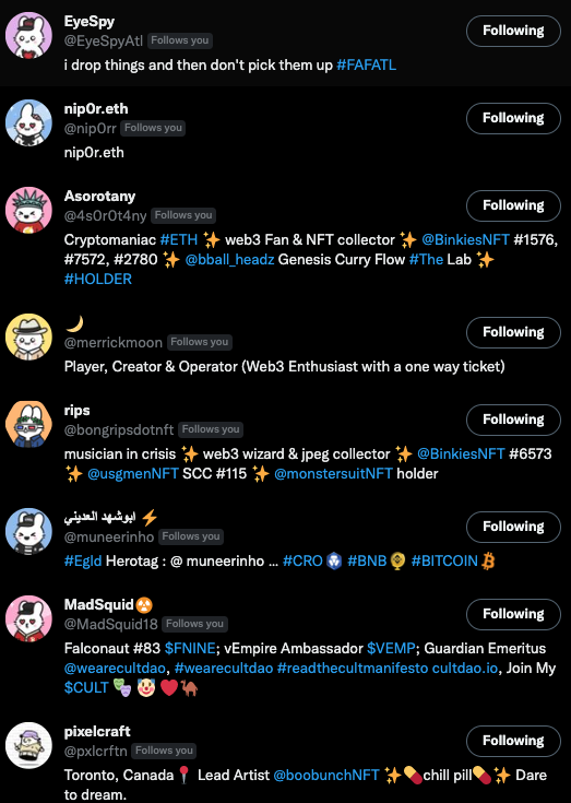 So Binkish today . Binkies follow Binkies.
<a href="/BinkiesNFT/">Binkies Genesis🐰🌈</a> are building an empire!!! 
#academy #education #value #binkish