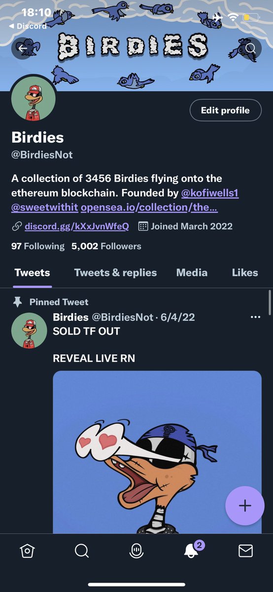 5000 FOLLOWERS ALL MFing BIRDS
