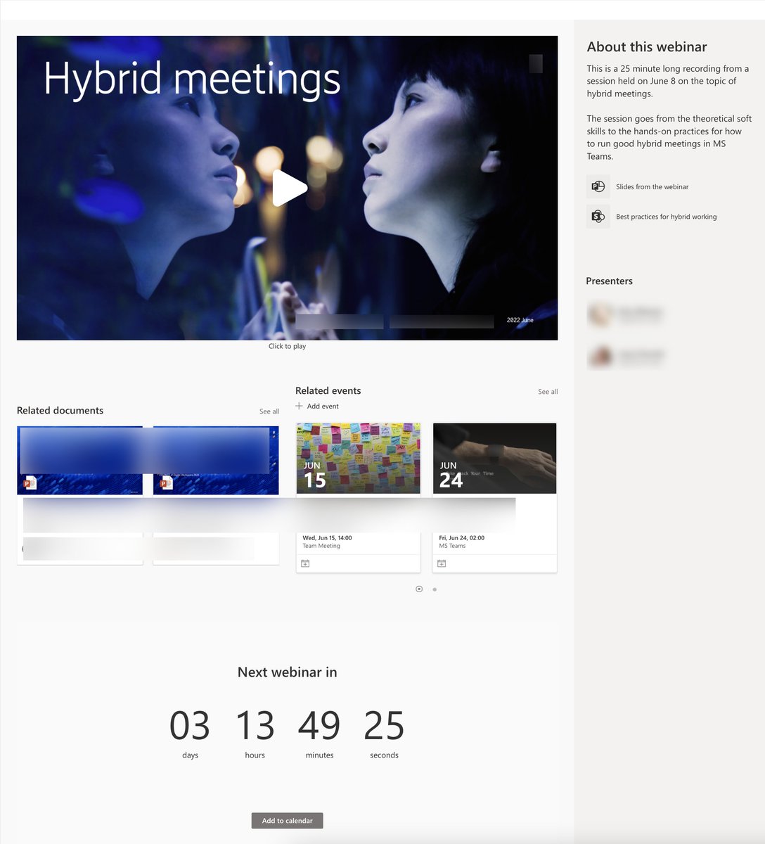 anandVragav's tweet photo. thanks for #StreamonSharePoint, our webinar pages on #SharePoint look so much nicer with a better user experience https://t.co/d6LatQsQP2