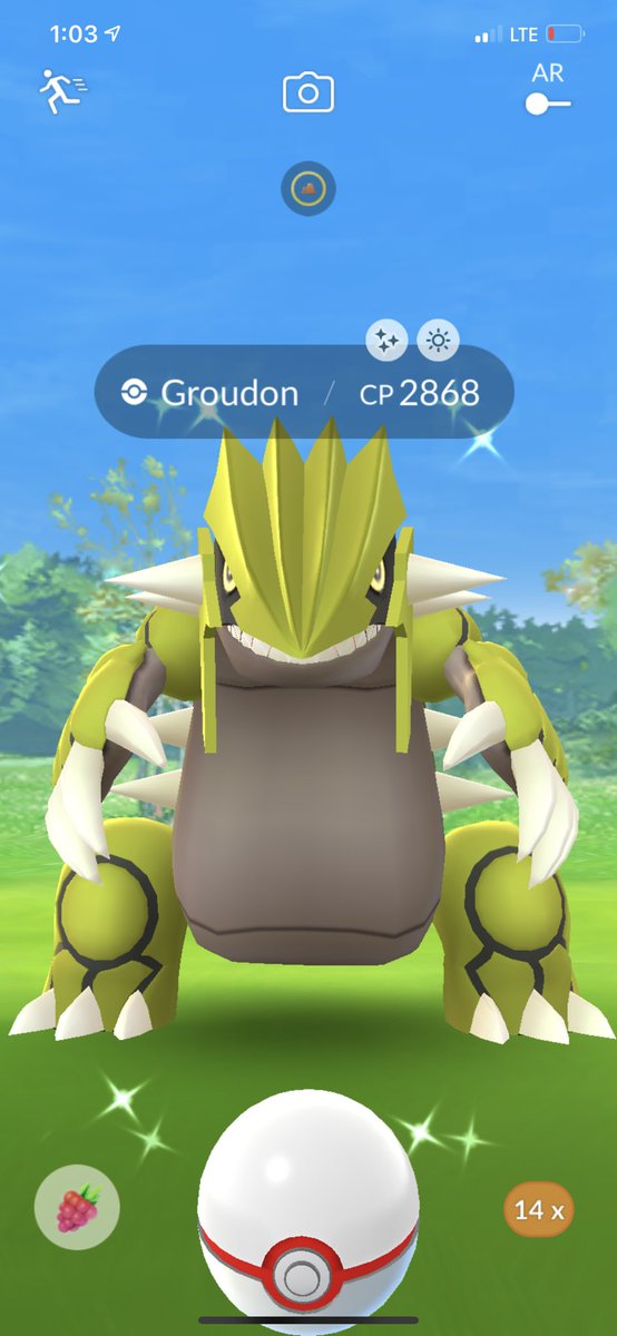 WYLDZARD's tweet photo. CRAZY!!! BACK TO BACK RAIDS! SHINY GROUDON!!!✨✨ #thirdone #shinypokemon #pokemongo https://t.co/mmQ4BADIZb