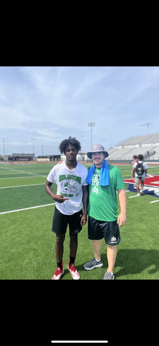 Thank you <a href="/WeevilFootball/">UAM Football</a> for putting on a great camp! Had a great time competing a learning today! 
6 Attempts 
0 Catches 
1 INT
2 PBU
#EatEmUp

<a href="/coachjweevils/">Hud Jackson</a> <a href="/walkerashburn47/">walker ashburn</a> <a href="/CoachWrightUAM/">Steve Wright</a> <a href="/BODFalcons/">Aldine Davis Football</a> <a href="/CoachJoseph/">Scott Joseph</a> <a href="/E_Westbrooks20/">Coach Westbrooks</a> <a href="/247recruiting/">247Sports Recruiting</a> <a href="/AFGP_Sports/">Adam Sandoval</a> @RivalsNick