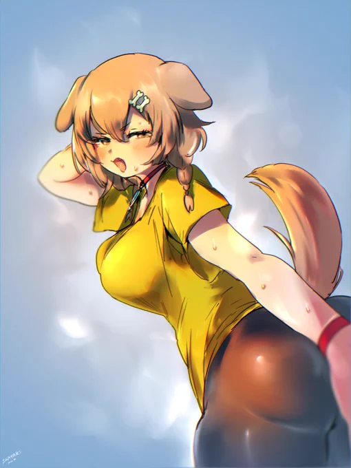 #100日チャレンジ
#できたてころね
33日目 蒸し暑いころさん 