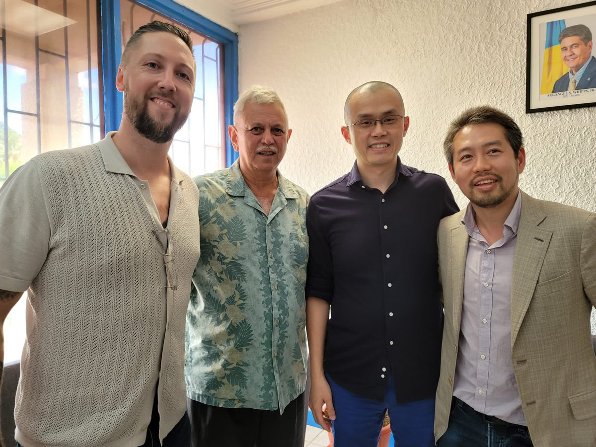 juminoz's tweet photo. Had an incredible opportunity to discuss the future of digital nation with @cz_binance and @Surangeljr in Palau earlier this week! Very excited to see how Palau and @binance partnership will contribute to the advancement of web3. https://t.co/xpZqNaxFLV