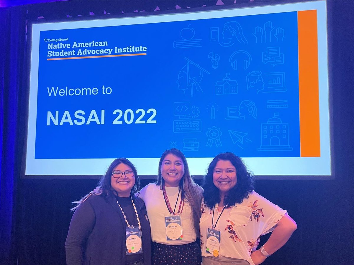 FTGaskin's tweet photo. It was great to represent @uarizona &amp; @sunnysideusd at #NASAI22! We are proud of the work we do with Admissions &amp; Sunnyside CATS - @UAZEducation. TY for the support &amp; the opportunity to connect with friends &amp; colleagues from all over Indian Country! https://t.co/yVj68nJ46l