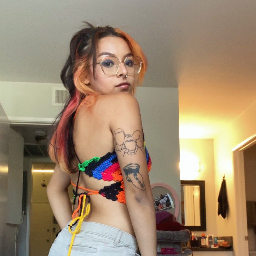 stitchedbyes's tweet image. Rave day fit made by yours truly 🦋