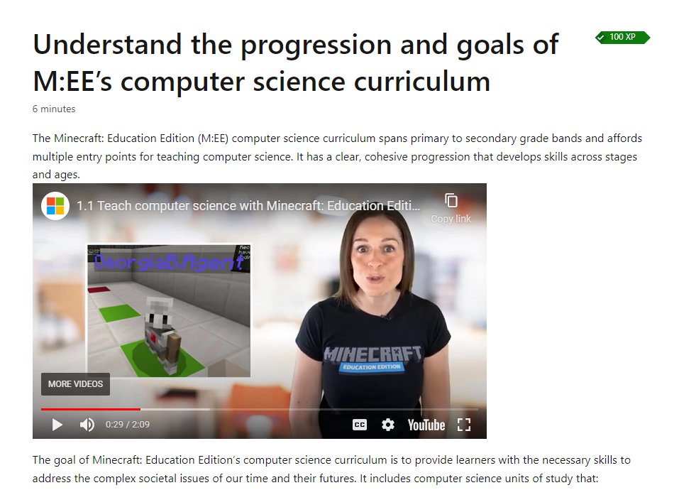 Thrilled to host the new <a href="/PlayCraftLearn/">Minecraft Education</a> CS Progression learning path on #MicrosoftLearn written by the amazing <a href="/ketheredge/">KEtheredge</a> for <a href="/i2eEDU/">insight2execution (i2e)</a>. Here's the first module: docs.microsoft.com/en-us/learn/mo… #MinecraftEdu #CS4All