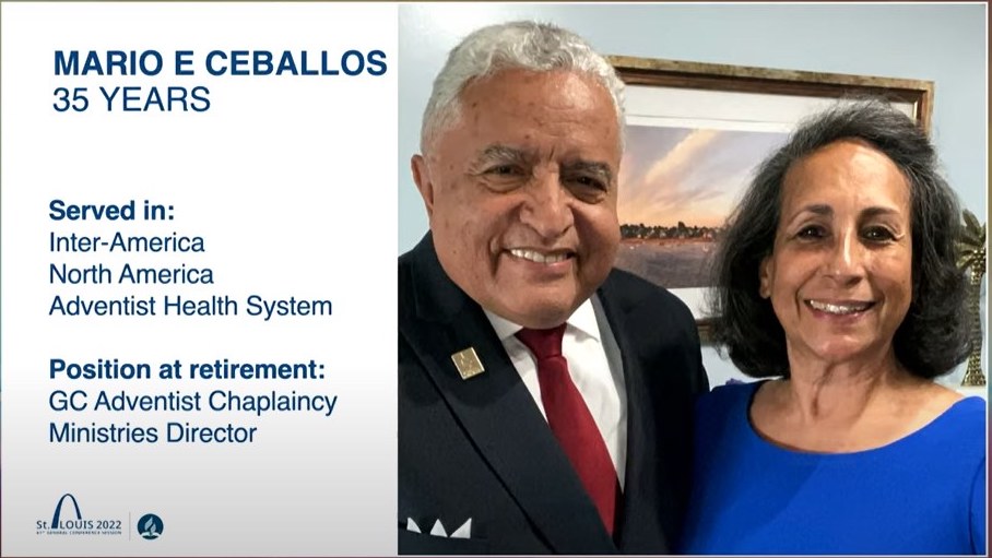 During a retirement recognition ceremony today, Dr. Mario Ceballos, ACM Director—General Conference, was recognized for his thirty-five years of service. We are grateful for his leadership in ACM.