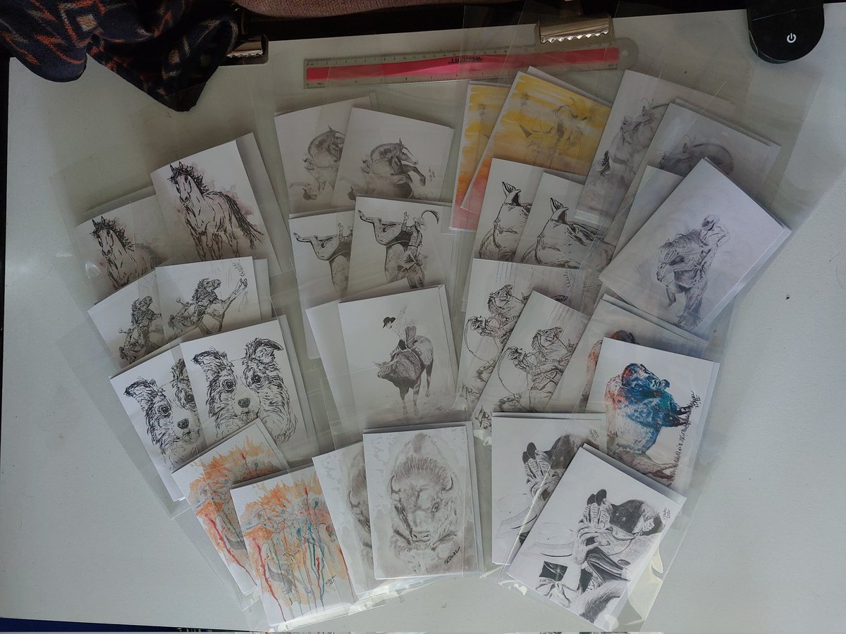 DukeKaysa's tweet photo. Cards, cards and more cards headed south to the Texas Hill Country on Monday! Go see them at Under The Fig Tree Boutique in Boerne, TX! 
#Greetingcards #myart #kaysadukeart #westernart https://t.co/Uof9q7pYjq