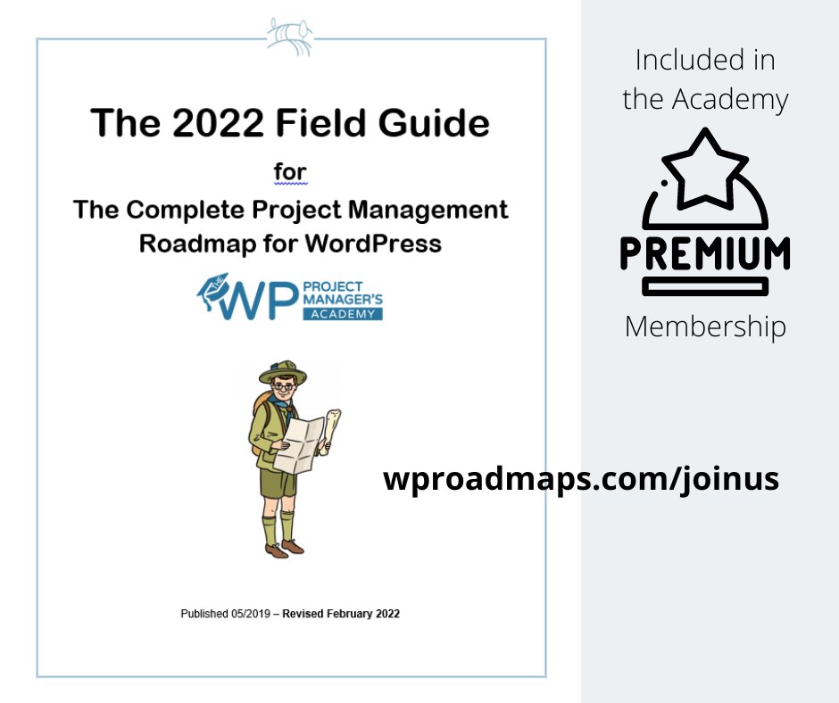 pmforprofit's tweet photo. Our field guide is a framework manual for #WordPress website development projects. It includes Phases, Activities, Tasks, Inputs, Outputs, and Deliverables. Want a copy? Enroll in the Premium membership to the Academy today.
#WordPress #ProjectManagement #OnTime #WithinBudget https://t.co/Daf1hMNPih