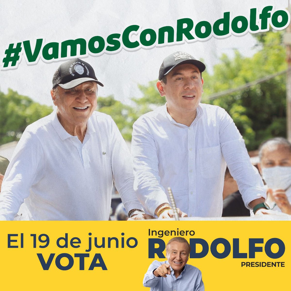 CarlosAmayaR's tweet photo. Reafirmamos el compromiso que adquirimos desde que empezamos en la política: vamos a seguir haciéndola sin odios o agresiones. ¡Por eso estamos acá!

¡Vamos a demostrar que la Esperanza SÍ es posible!  

¡Vamos a cambiar este país!  

#VamosConRodolfo 
#RodolfoPresidente https://t.co/dsyvU8hWLe