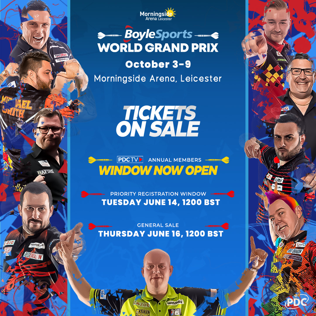 PDC Darts on Twitter "PDCTV Annual Members your boylesports World Grand Prix ticket window