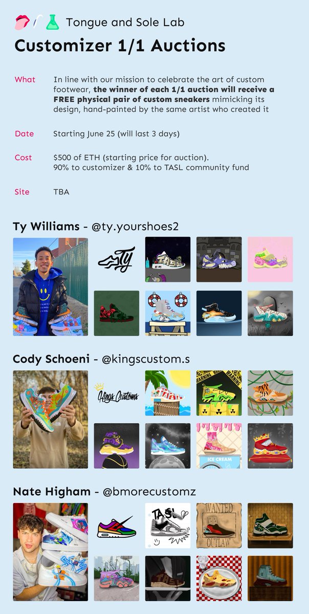 Customizer 1/1 auctions are coming!!! Spread the word