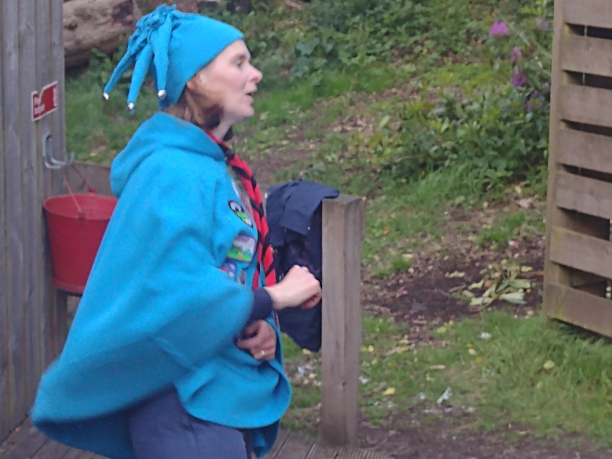 It's not an Alpaca, it's not a moose....it's the fabulous Laura Hill leading the camp fire at our #Damboree