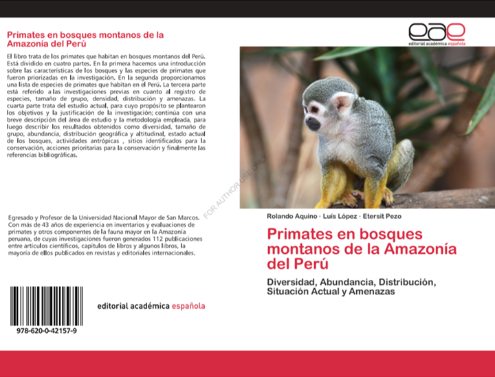 LuisLopezRa's tweet photo. Hola amigos les comento que está disponible el texto completo de nuestro libro: “Primates en bosques montanos de la Amazonía del Perú”, liderado por el reconocido primatólogo peruano Rolando Aquino. Aqui el link para su libre descarga:
https://t.co/A8Pu2sAe4Z https://t.co/hqJGs5FpGe