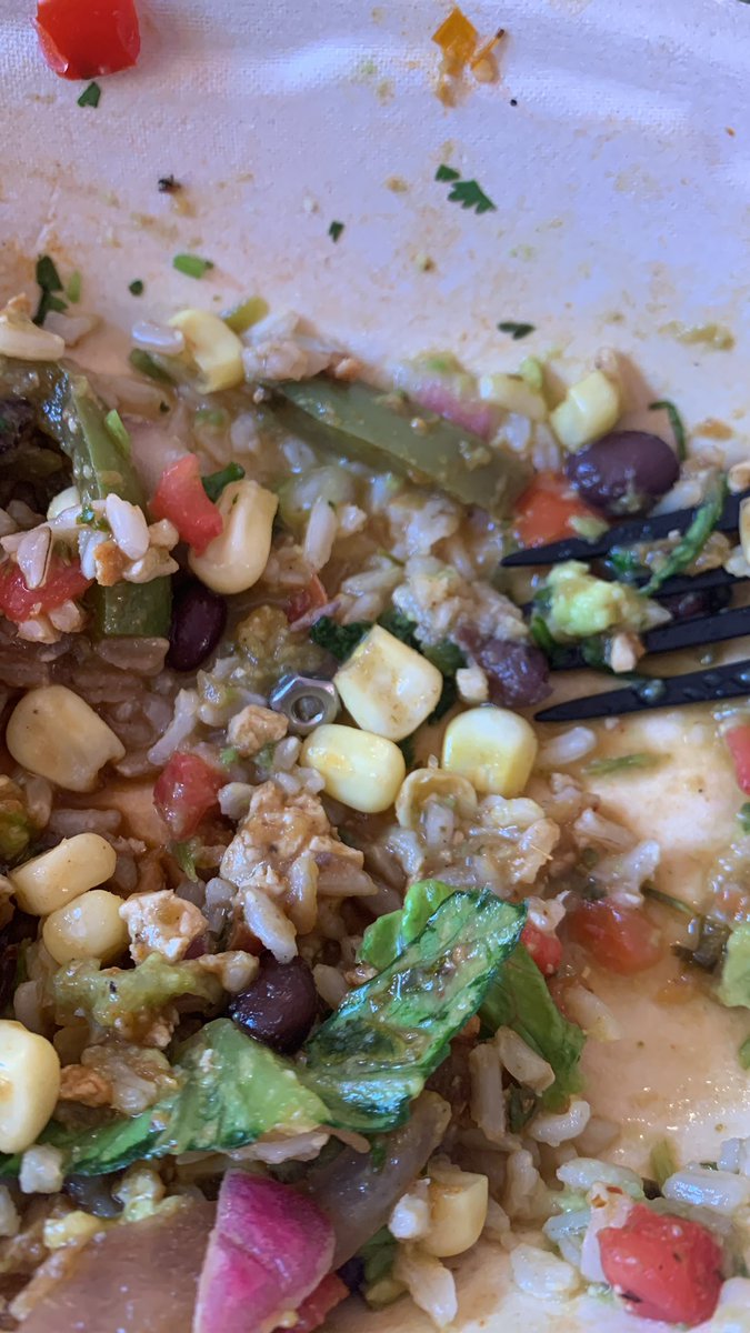 AchinglyPolite's tweet photo. @ChipotleTweets I found metal in my burrito bowl 🥲 @Postmates_Help this is unacceptable https://t.co/CZBVTXfLZE