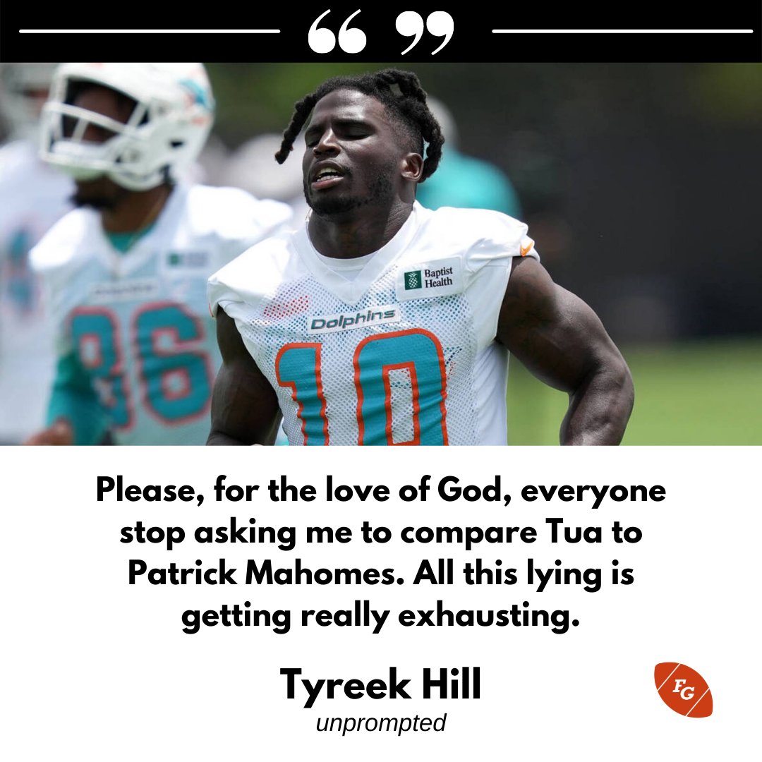 FantasyGazette_'s tweet photo. Wow! This just in from Tyreek Hill: https://t.co/ACIN1p2wm1