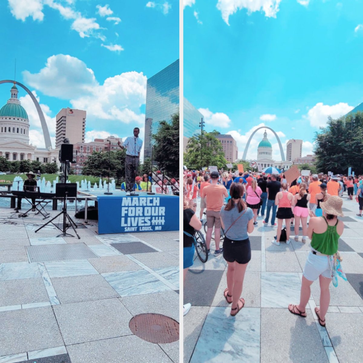 There is so much we can achieve when we come together to say Enough is Enough! Thank you @RayReedMO and everyone that came out today! #STLProud #MarchForOurLivesJune11 #MarchForOurLivesSTL #Progress