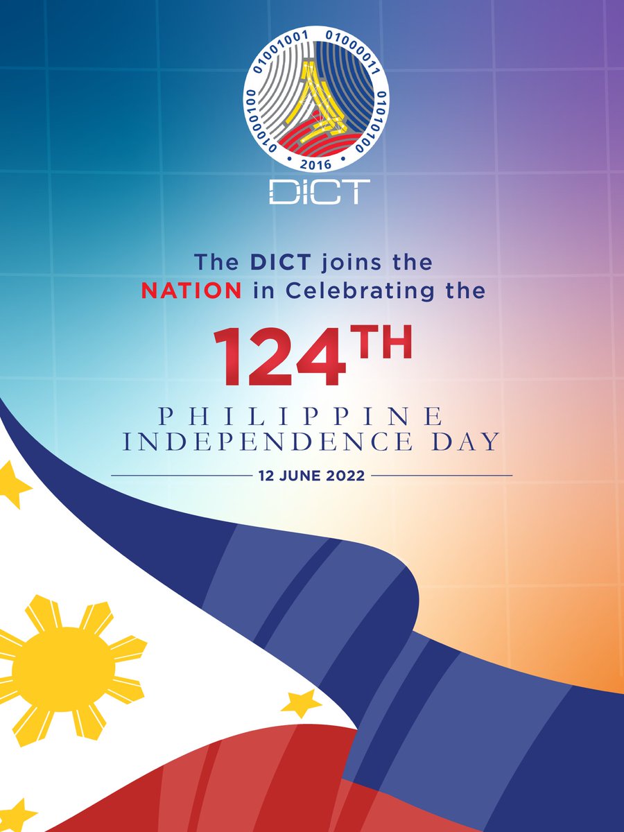 Department of ICT PH (@dictgovph) on Twitter photo The <a href="/DICTgovph/">Department of ICT PH</a> joins the nation in celebrating the 124th Philippine Independence Day.
The spark of patriotism of our forefathers in fighting for our freedom inspires us to devote ourselves to the common good and work harmoniously for the progress of the Philippines. The <a href="/DICTgovph/">Department of ICT PH</a> joins the nation in celebrating the 124th Philippine Independence Day.
The spark of patriotism of our forefathers in fighting for our freedom inspires us to devote ourselves to the common good and work harmoniously for the progress of the Philippines.