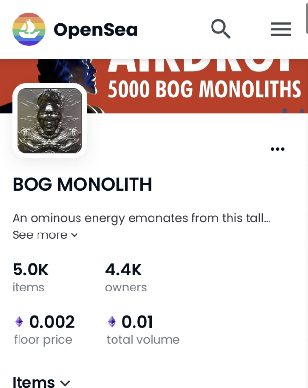 4.4K owners, that's more than the followers we have here on twitter #winning 

Look we even have trading volume!

You can still get a #freeNFT by following the instructions on this tweet: 

x.com/bog_nft/status…