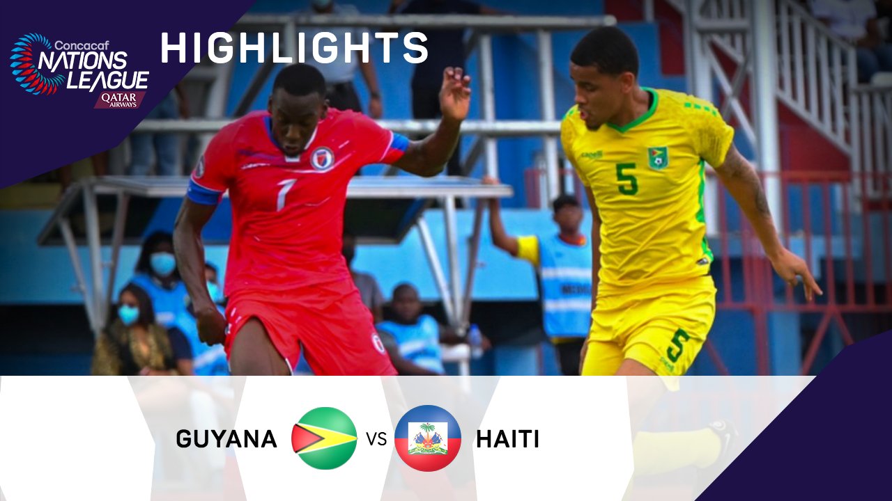 📹 @GFF_Inc_ 🇬🇾 received @fhfhaiti 🇭🇹 today on #CNL22. Watch here the best plays of the game! 👀

👉  👀📰”