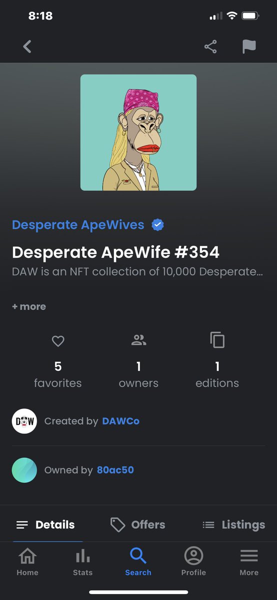 outlawblackhat's tweet photo. Be careful everyone, do not click on links to any WL that you do not do your homework on. This scammer posted a WL and when I clicked on it, he was able to steal my precious DAWS. Check out owned by on OS and you will see all his stolen artwork. https://t.co/kG2ZzwJEeF