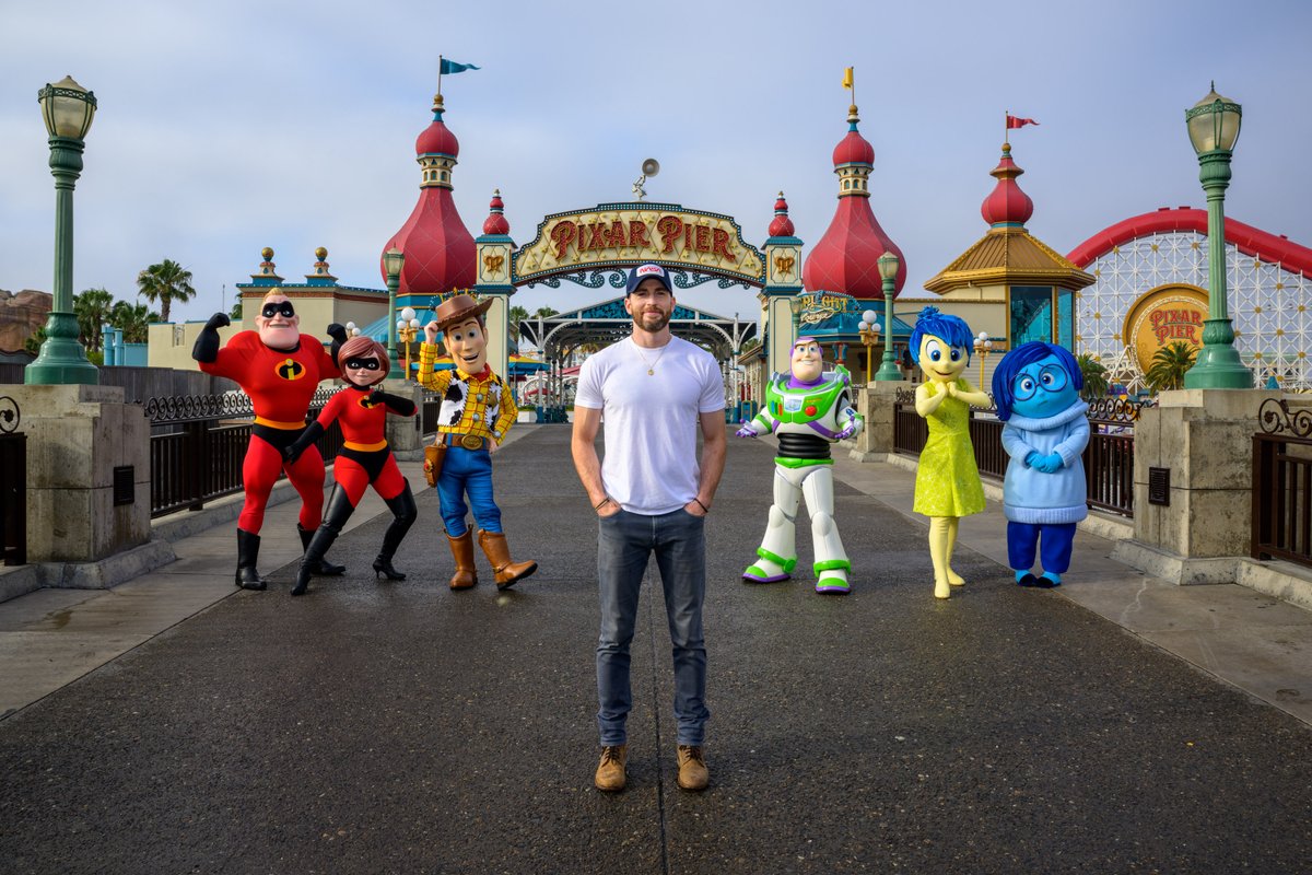 DisneyParks's tweet photo. Chris Evans (@ChrisEvans), voice of #Lightyear, made a special appearance today at Disney California Adventure! Check out photos from today and see @PixarsLightyear in theaters June 17! https://t.co/ZsJCmWkQ8c