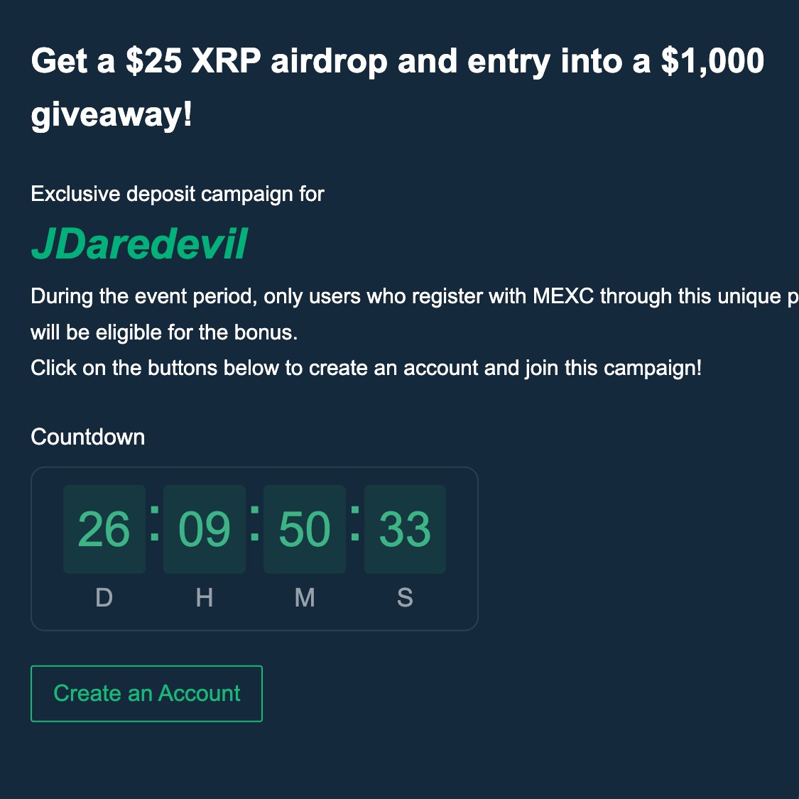 JDaredevil2's tweet photo. Hi guys :) get your chance to receive 1000 USD of $XRP 🎁

All you have to do is sign up for a new account #MEXCGlobal and net 2k of XRP, plus a free airdrop of $25 XRP!

#xrpcommunity 💫

✅Follow @MEXC_Global
✅Tag 3 Friends
✅Share
🏁Sign up here: ⤵️
https://t.co/pxiAgRX2NB https://t.co/ILbOQ1qUnr