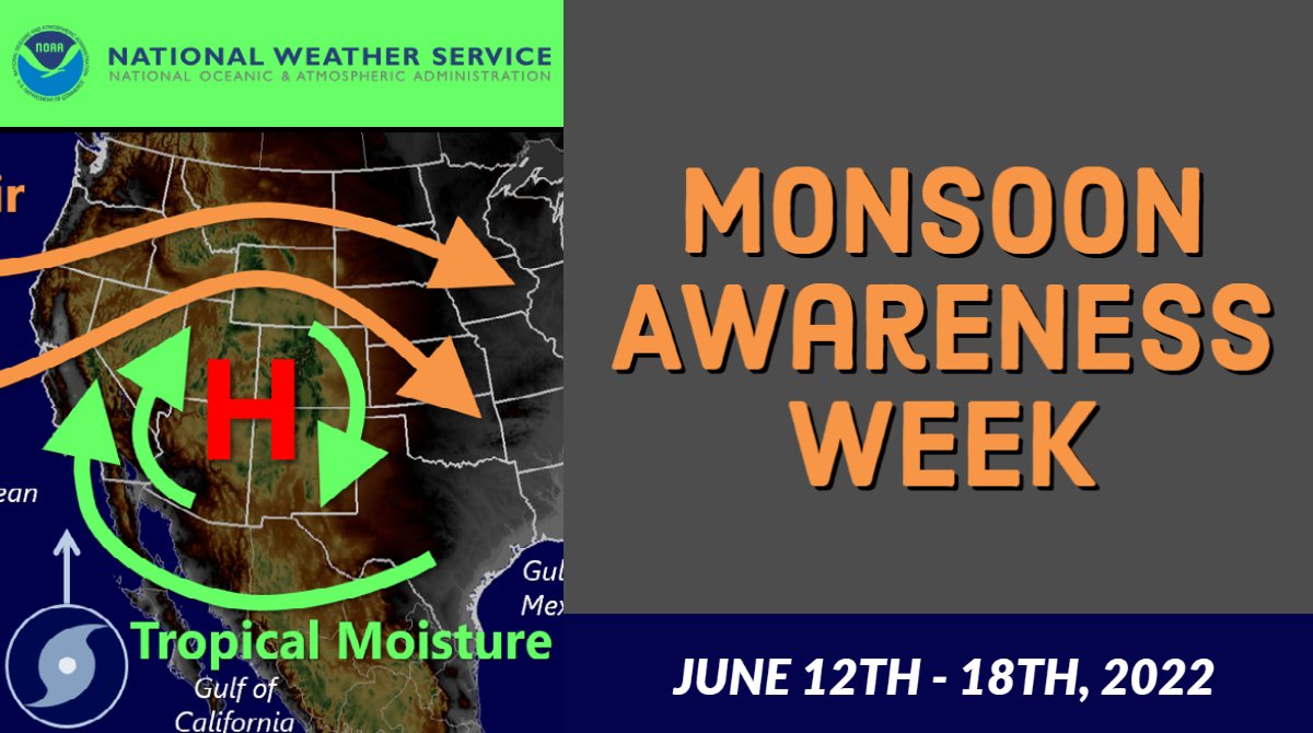 NWS El Paso on Twitter "It’s Monsoon Awareness Week! Each day we’ll