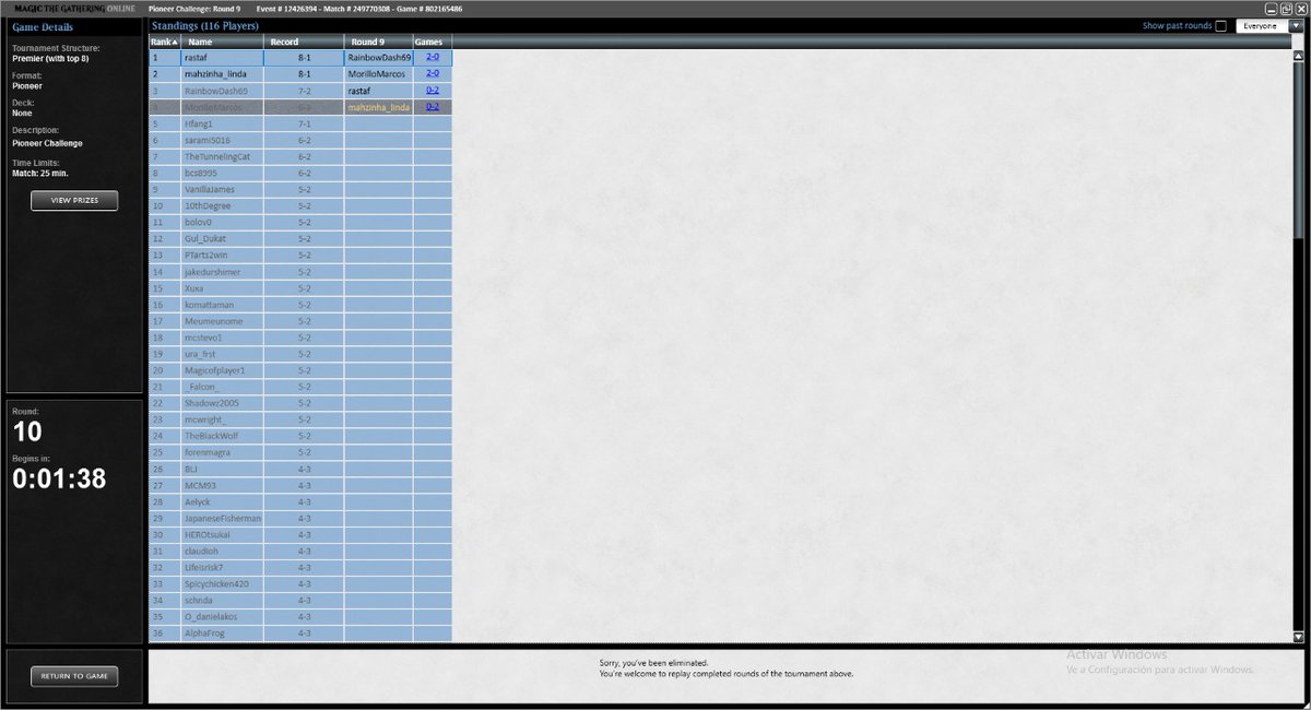 MorilloMarcos1's tweet photo. Top 4! Con los pollos 🐔 jajaja! Seguimos confiando en la baraja por más que nos sacaron la iteration!!!
@PoisonMTG https://t.co/Twwgj7DYP8