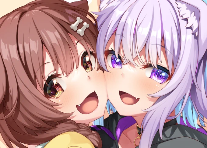 スマートフォン壁紙用の個人的に欲しかった戌神ころねちゃんと猫又おかゆちゃんのイラストを描きました。
ツリーに続きますー
#できたてころね  #絵かゆ 