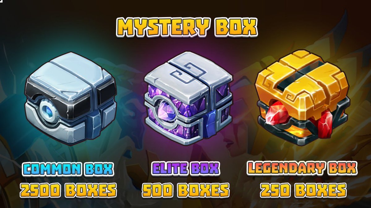TribalpunkC's tweet photo. 🎁🎁 THE SECOND MYSTIC BOX SALE ON JUNE 17: TOTAL 3250 BOXES 🚀
⏰ Time: 8 AM UTC, JUNE 17TH
🔥 In this SECOND sale, there will be a total:
- 2500 Common boxes
- 500 Elite boxes
- 250 Legendary boxes

📌 Be quick to become one of the first owners of NFT companions
#tribalpunk https://t.co/I2kvElPevv