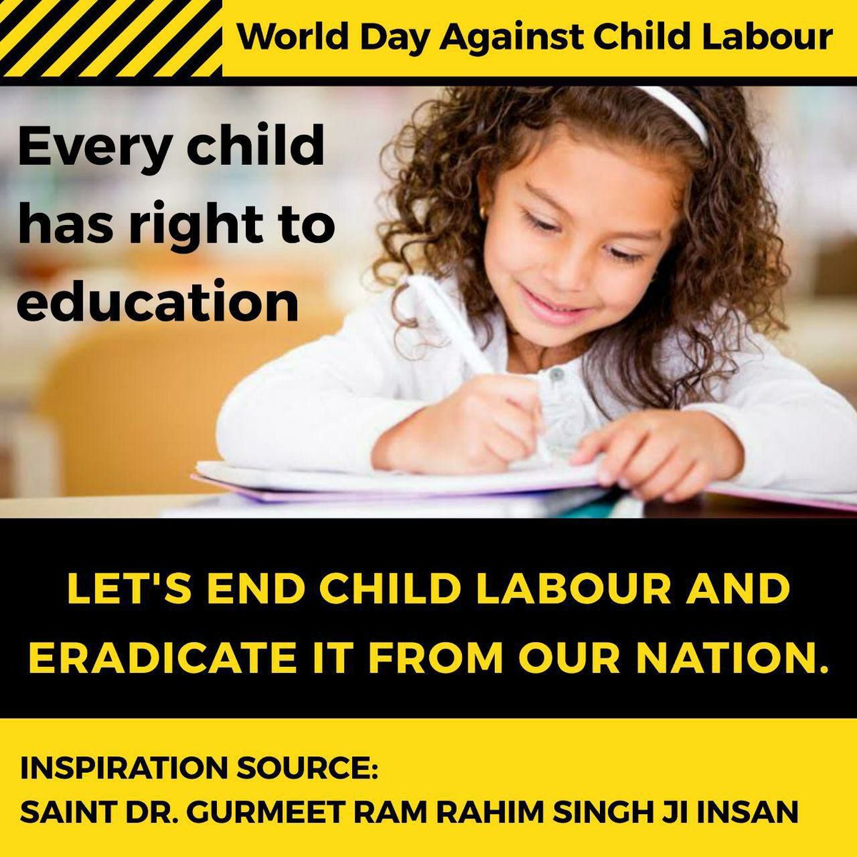ML_Meghwal_'s tweet photo. The world needs to stand together against child labour to protect children and their childhood
For a prosperous and successful future, we need to send all the children to school today…. Warm wishes on #WorldDayAgainstChildLabour https://t.co/iFtOiwLbkT