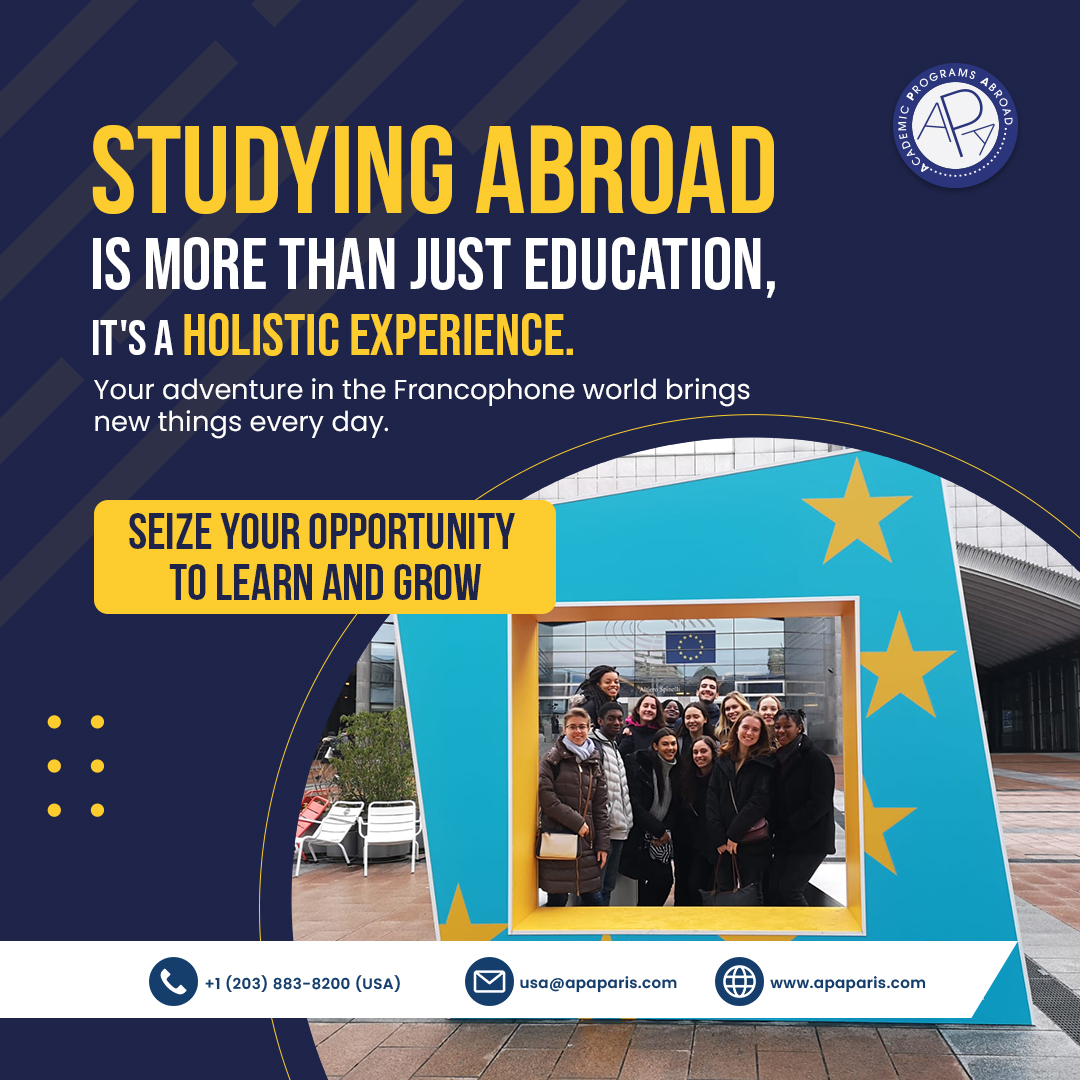 APAParis's tweet photo. From two-week summer faculty-led art history courses to semester-long institution-branded French immersion programs, APA listens to your demands to optimize enrollment numbers while staying within your budget.
For details: https://t.co/2nByVW06Ts
.
.
#studyabroad #studyabroadlife https://t.co/lmZeAEwvzy