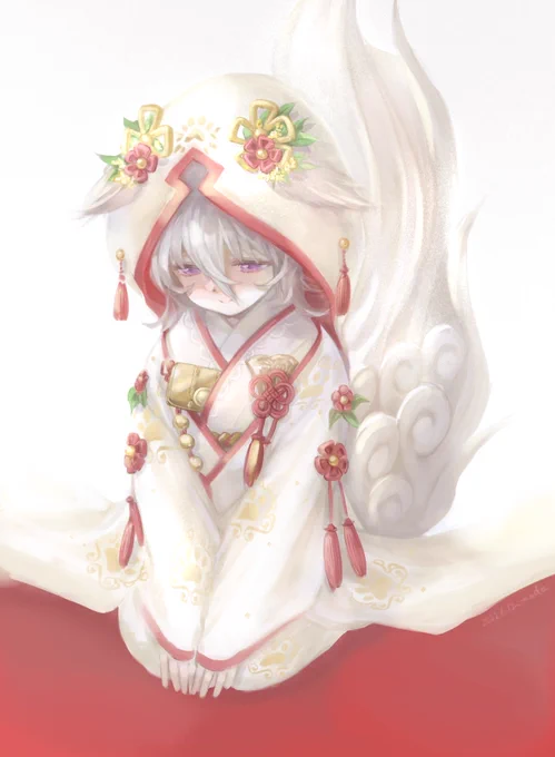 白無垢コマちゃん #アイギスお絵かき 