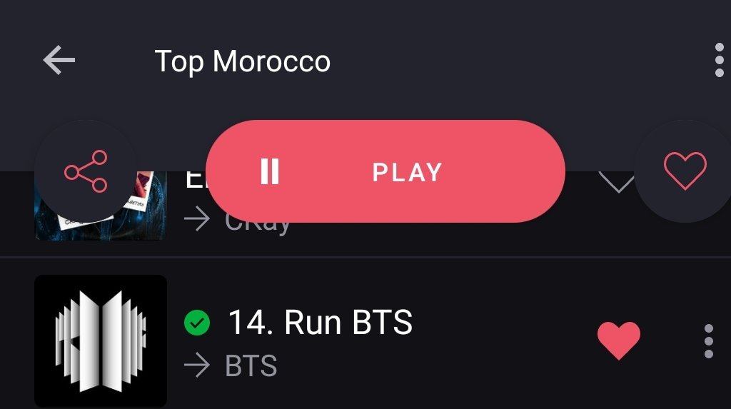 BTSChartsMA's tweet photo. Deezer Morocco top songs daily:

#1. Yet To Come (+8)*
#14. Run BTS (+64)* 
#17. Born Singer (+75)*
#20. For Youth (NEW)

* NEW PEAK*

#YetToCome #BTS_Proof #BTS https://t.co/ZRpk2LPBJl