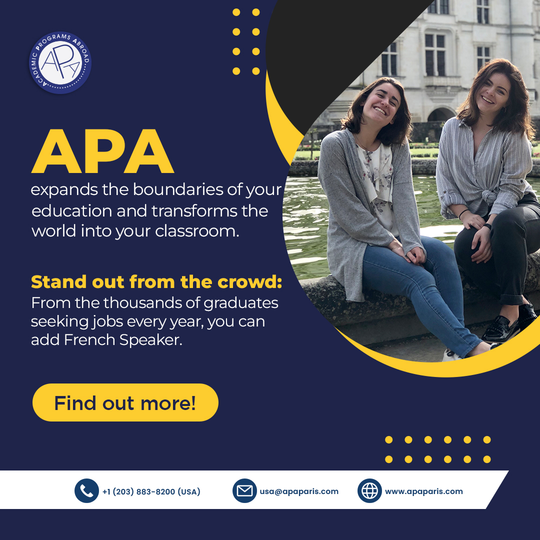 APAParis's tweet photo. APA creates better people. Improved students, future employees, and role models. We empower students by providing them with access to immersive learning environments.
Enroll now! https://t.co/2nByVW06Ts
.

#apa #dakar #paris #france #senegal #admissions #study #students #goabroad https://t.co/p6Ouvm3op5