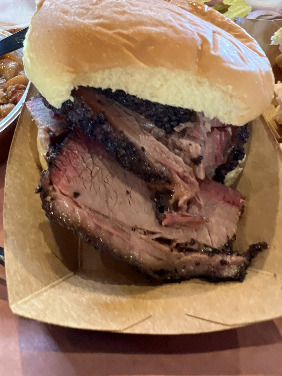 BbqProsper's tweet photo. When in Rome…err Deep Ellum. Absolutely nothing wrong with the prime brisket & smoked turkey from @TerryBlacks_BBQ Dallas. Great stuff!!! #SupportYourLocalPitmasters https://t.co/crfzWrHMlj