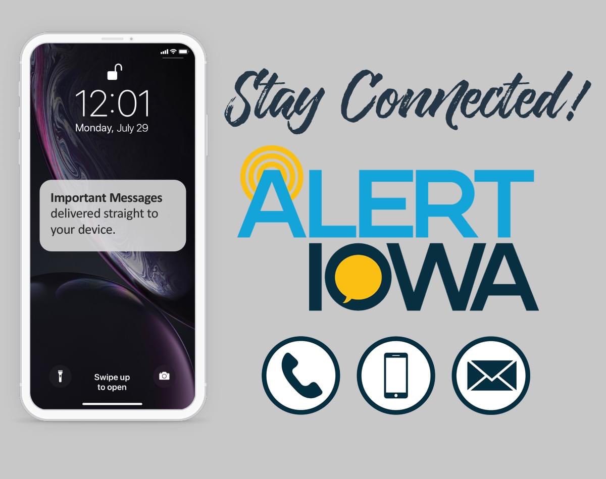 🌧⚡️💨 Be alert and prepared for events that might impact you – severe weather, flooding, snow storms and more. Don’t be caught off guard!

#StaySafeDavenport and sign-up for text, phone and e-mail alerts for news and information when you need it.

👉 davenportiowa.com/alertiowa