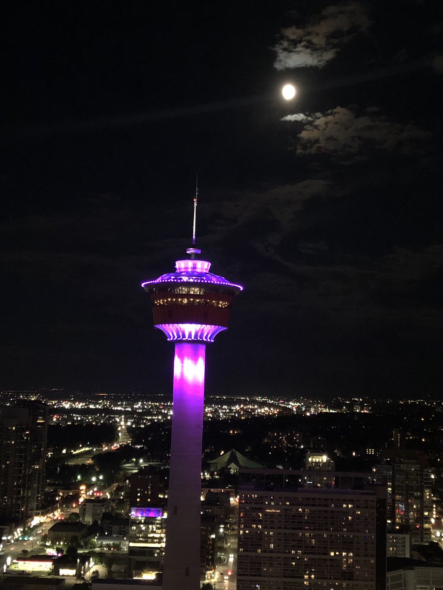 miekoouchi's tweet photo. After a whirlwind trip to Winnipeg I have arrived back in Calgary to this beautiful sight… G’night!

#HappyWeekend #takeintheview #yyc https://t.co/77QrzbF3oG