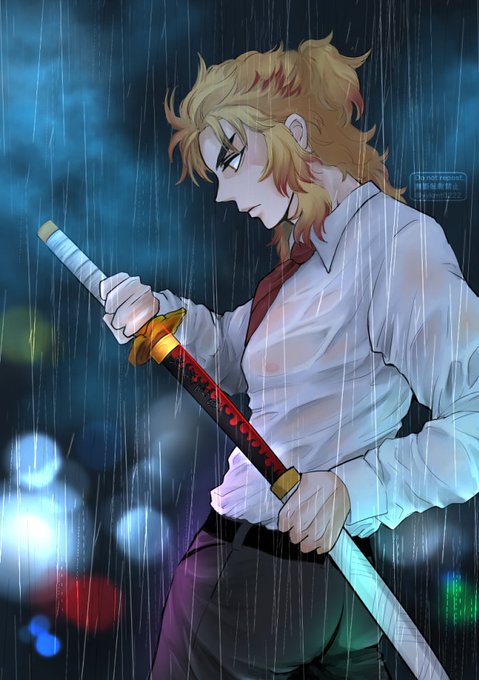 ゆたさんがTwitterに投稿した煉獄杏寿郎(鬼滅の刃)のイラスト。