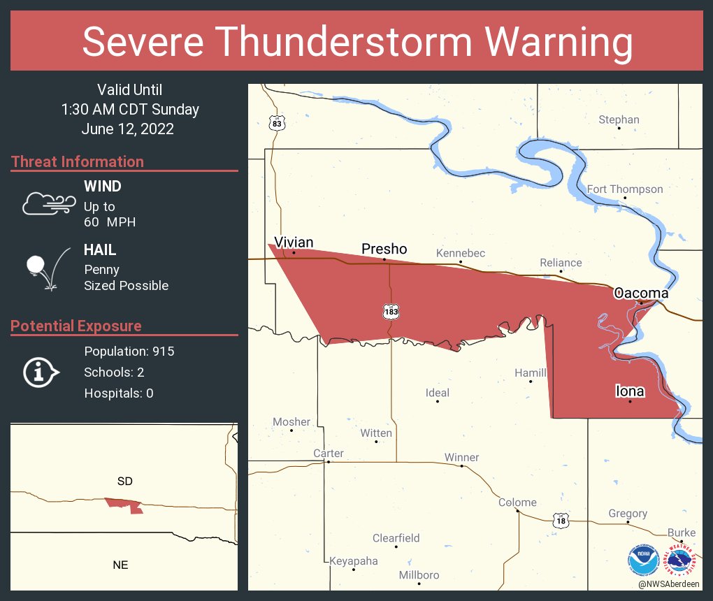 NWS Severe Tstorm on Twitter "Severe Thunderstorm Warning including