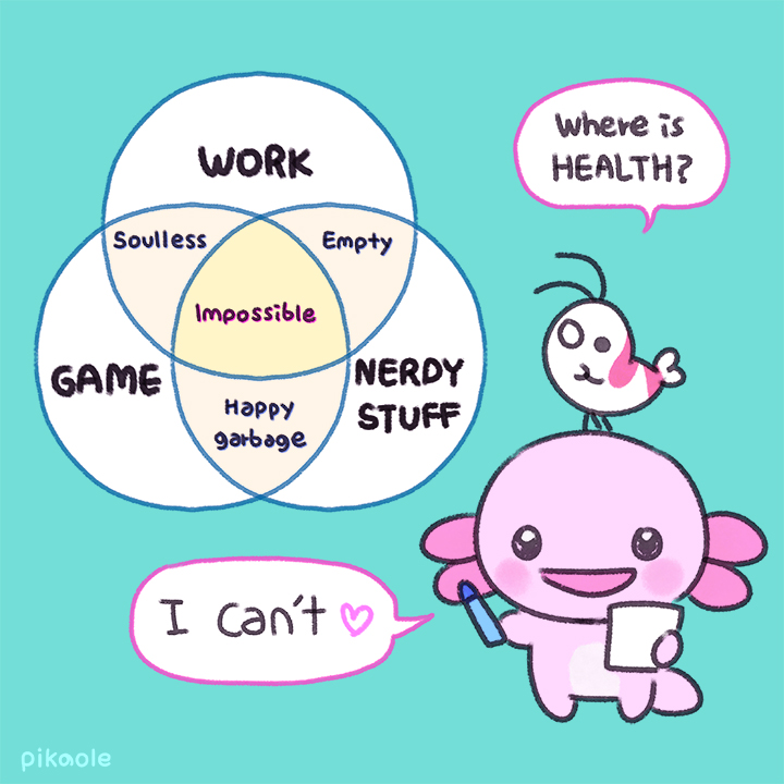 「Work-life balance 」pikaole doodleの漫画