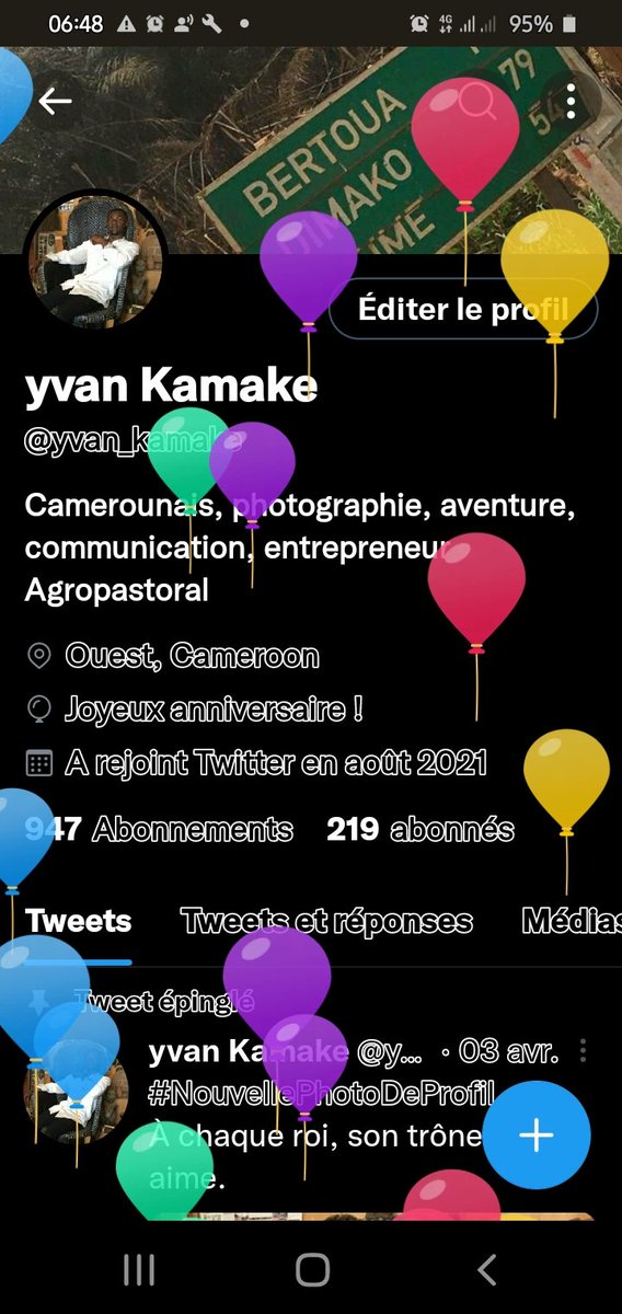 yvan_kamake's tweet photo. J'ai des ballons. Merci Dieu, depuis le 15 mai il donne un autre tournant à ma vie et hier j'ai officiellement mis sur pieds un projet qui me tenait à cœur.🥳 https://t.co/jlAZ83D7Xk
