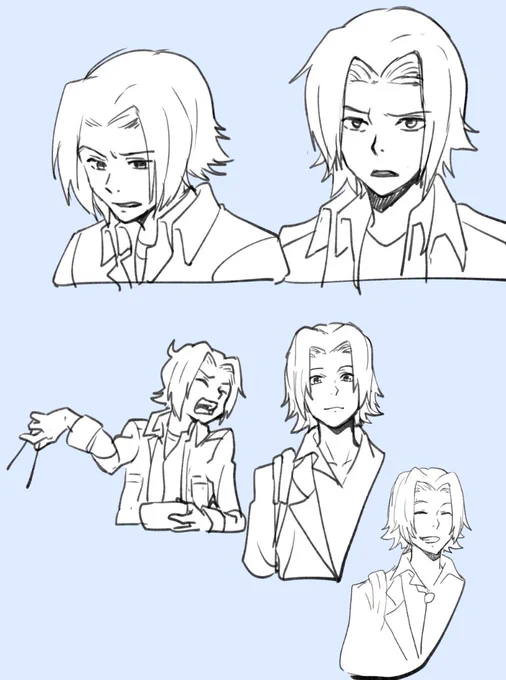 ネトフリにあったリボーンをちょろっと見たけど、獄寺くんやっぱかわいいねの模写 
