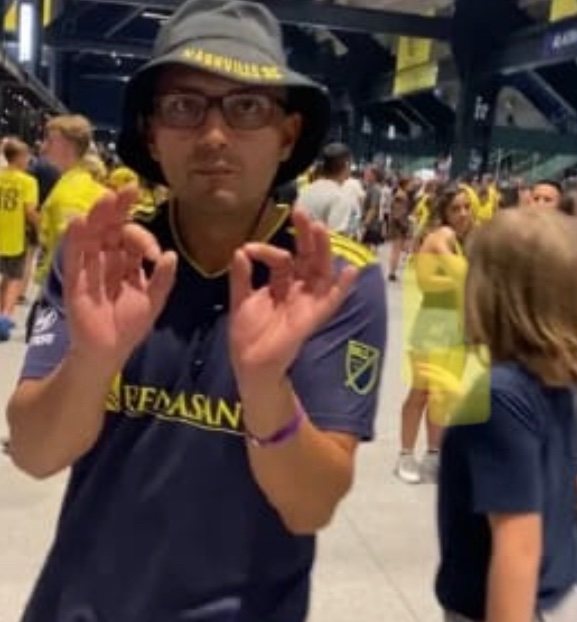 NewtonDominey's tweet photo. Hi #EveryoneN Twitter. Do you know this person? They were real f’in rude to someone in our section, and I’d like to make sure they don’t get to come back. Can you help me out? @NSCRoadies @TheBacklineSC @TheAssemblyNash @mixtape615 @LaBrigadaDeOro @HeatersNSC @EasternFrontSG https://t.co/ti92GY15QD