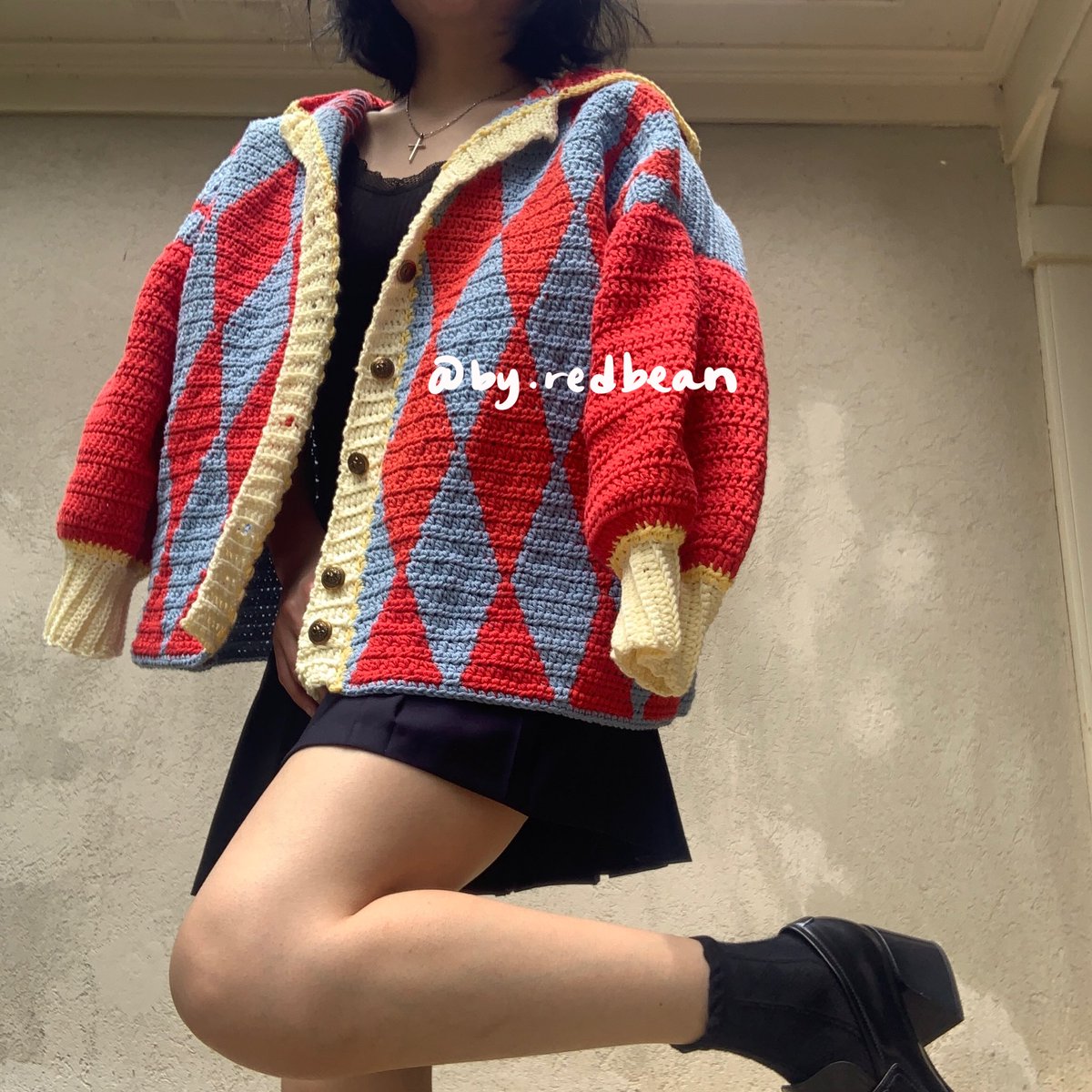 byredbean's tweet photo. starboy coat!! pattern by @reclamare_ph 💫♥️💫 

#crochet #crochettwt https://t.co/Q71DRyZVCS