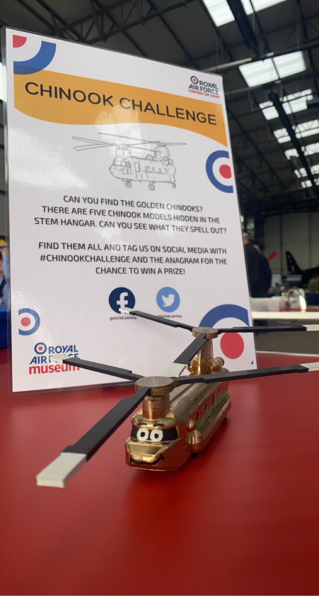 WwarsauthorAJ's tweet photo. Top story today: @RAFMLearning: 'Itโs @cosfordairshow Day๐โ๏ธ Join us in STEM Hangar 15 all day for some super STEM activities, or find our Golden Chinooks on your way to visiting #BravoNovember @RAFMUSEUM! ' https://t.co/22QK8zXQKo, see more https://t.co/E0jR24lKGR