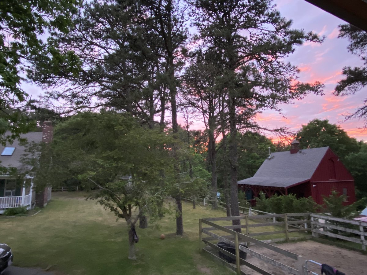 bythebeachRE's tweet photo. Doesn’t do it justice, but, pictures of tonight’s beautiful sunset from the barns hayloft. #fromthefarm #theridingrealtor #FarmLife #CapeCod #sunset #capecodlife #beauty #bestofcapecod #harwich #Massachusetts #coastalliving #realtorlife #farm #sunsetlover #NaturePhotography https://t.co/tXUnjthyyK