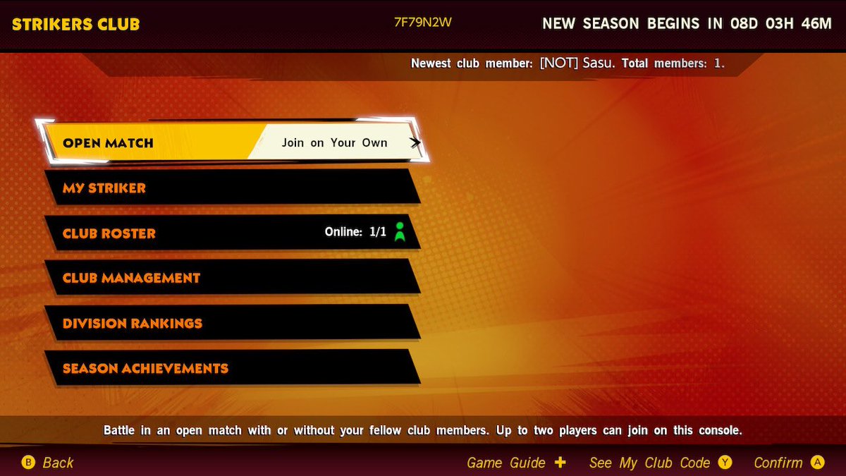 NotSasukee's tweet photo. Does anyone want to join my club? I want to have at least 10 people before the season starts in 7 days! Feel free to message me  #MarioStrikersBattleLeague https://t.co/QGo7irsRCE